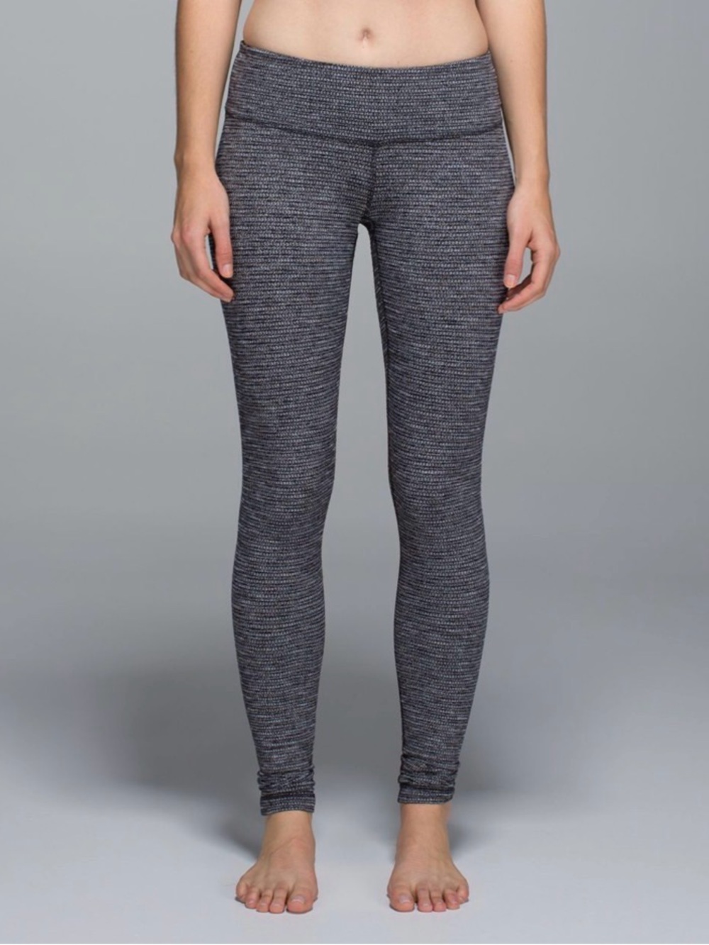 Lululemon Wunder Under Pant Coco Pique Black Size 6